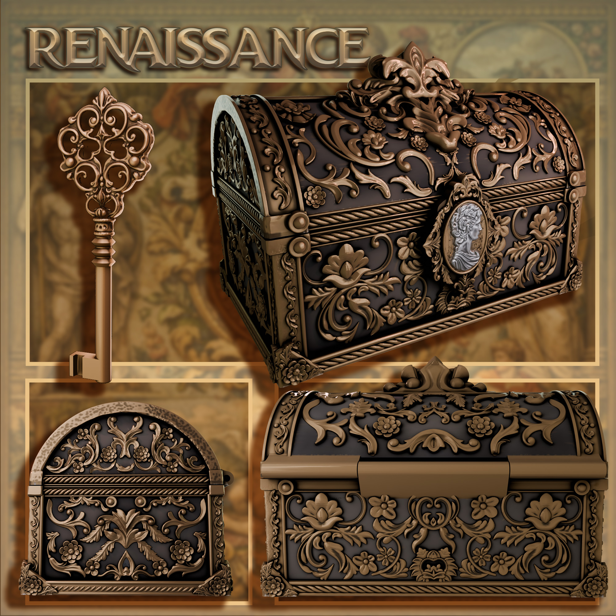 Legendary Treasure Chests: Renaissance Chest 模型预览图 1